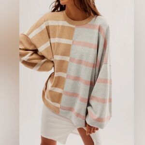 Free People Uptown Stripe Pullover sweater